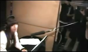 nice chinese lady recording cartoon voice