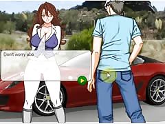 Hentai sex game helping Jennifer on road