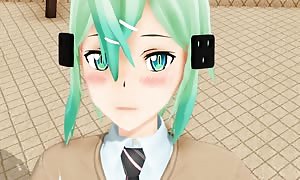 MMD face fuck - Sinon from SAO