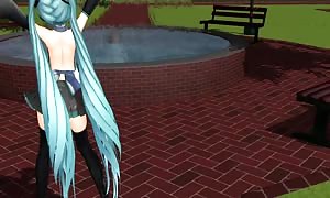 MMD Blue Hair sweetheart hot Dance Open pussy CIM GV00182