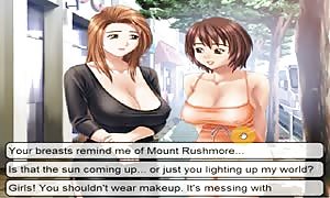 hentai sex game 3 way with two huge chested women