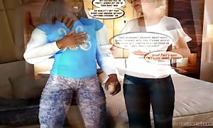 big titted blond multiracial 3D Comic
