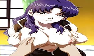 Misato Katsuragi drilling (Evangelion)