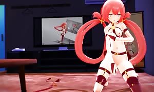 MMD - red-head masturbating alone
.