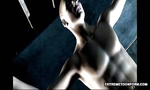 3D Vampire Vixen Riding a guy's
 rigid schlong