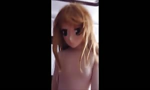 Kigurumi woman riding