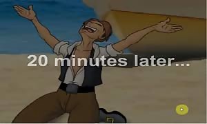 animated comic game Nami nails her island's intruder (One Piece)